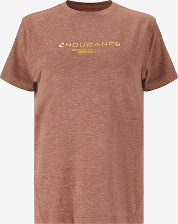ENDURANCE Sportshirt 'Wange' in Braun: Vorderseite