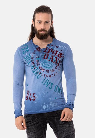 CIPO & BAXX Shirt in Blauw: voorkant