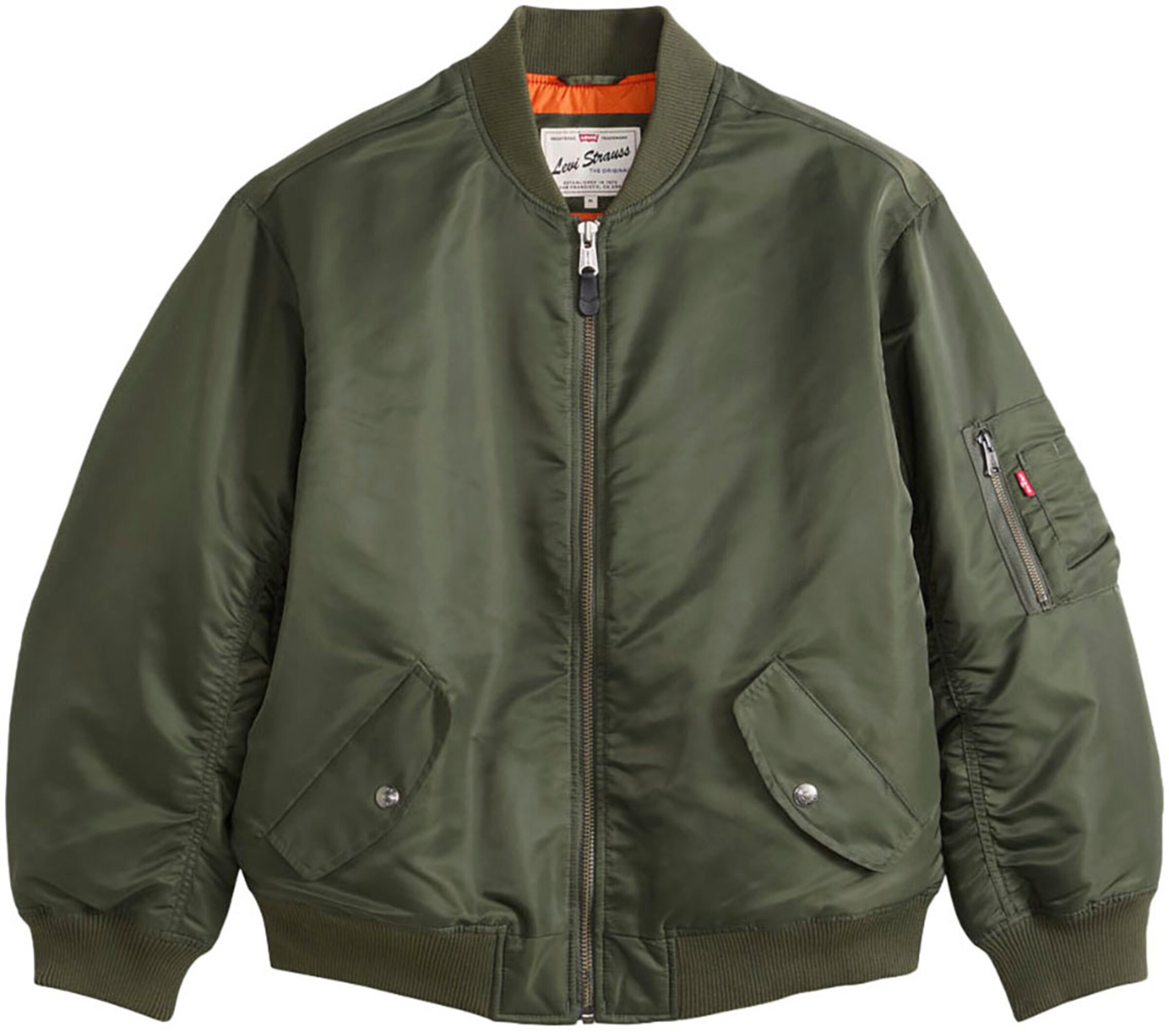Geacă de primăvară-toamnă 'Bomber Jacket' de la LEVI'S ® pe verde: față