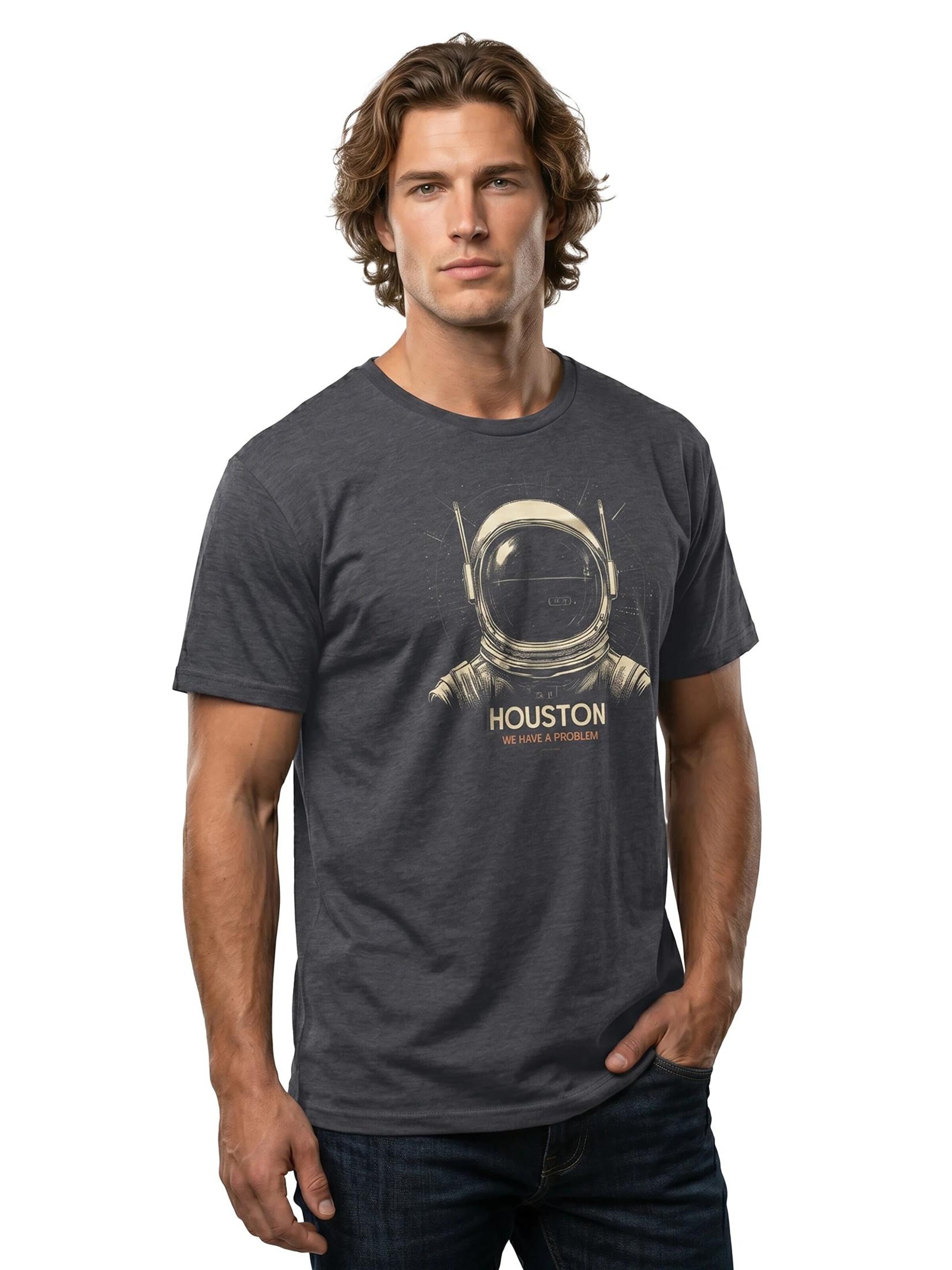 MAKAYA Shirt 'Huston Astronaut' in Grey
