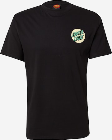 T-Shirt 'Screaming Rose Flash' Santa Cruz en noir : devant