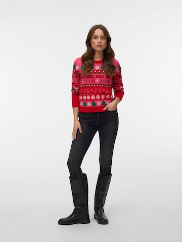 Pull-over 'VMNEWCHRISTMAS' VERO MODA en rouge