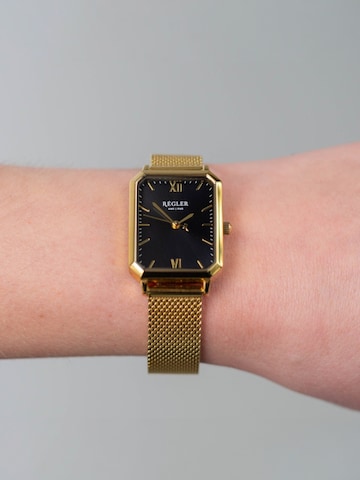 Montre à affichage analogique 'Régler Élégance Mesh Gold - Black' Régler en or