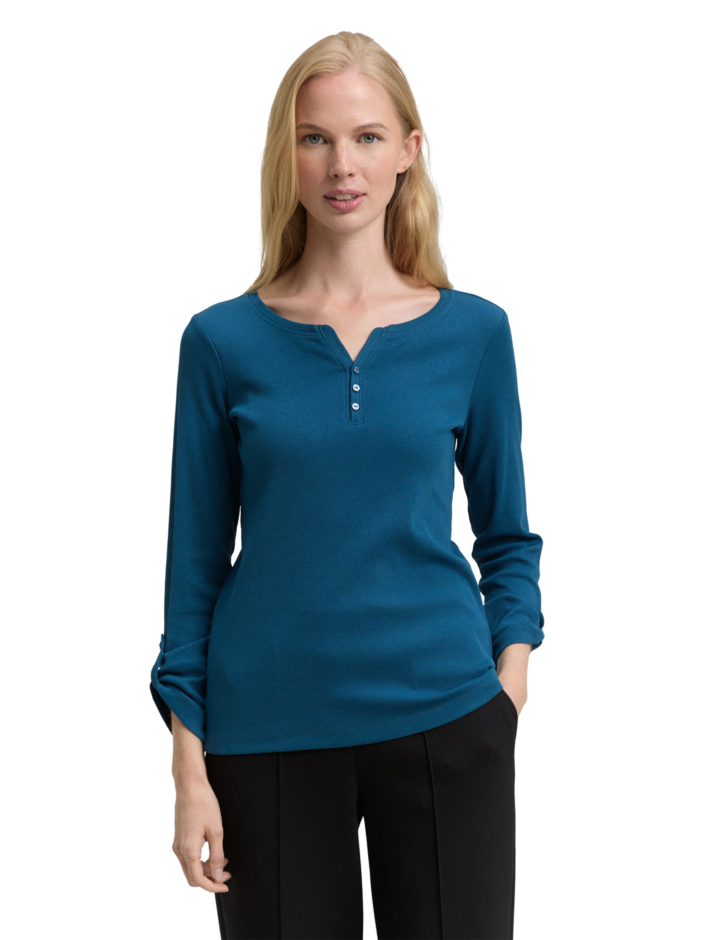 TOM TAILOR Tričko – modrá: přední strana