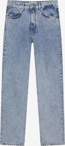 Pull&Bear Regular Jeans in Blauw: voorkant