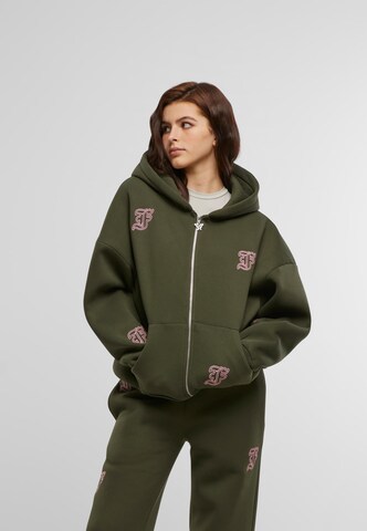 Felicious Sweatvest in Groen: voorkant