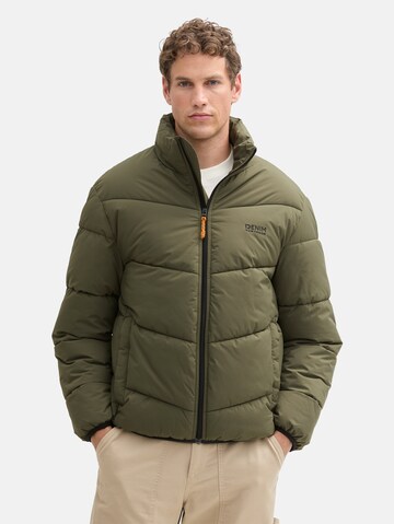 TOM TAILOR DENIM Winterjas in Groen: voorkant