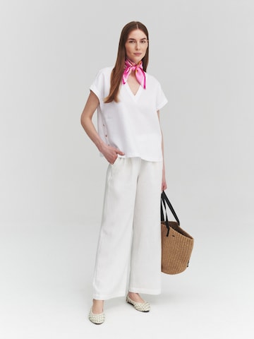 TATUUM Wide Leg Hose 'Smarta 1' in Weiß