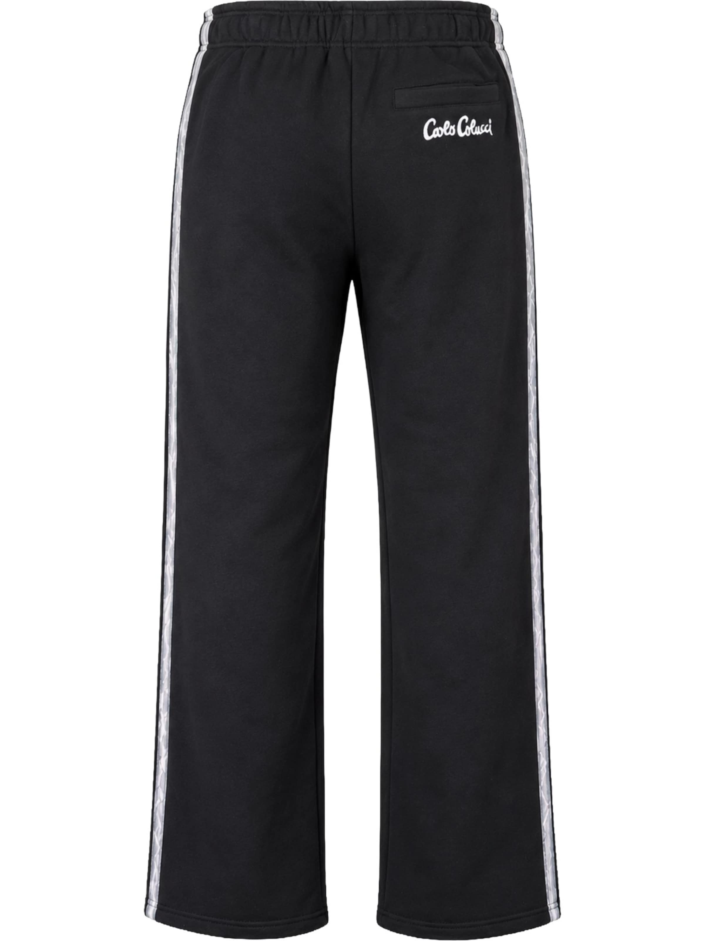 Carlo Colucci Regular Broek 'Fragale' in Zwart