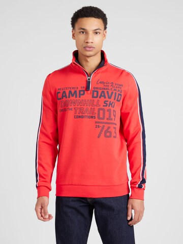 CAMP DAVID Sweatshirt in Red: front