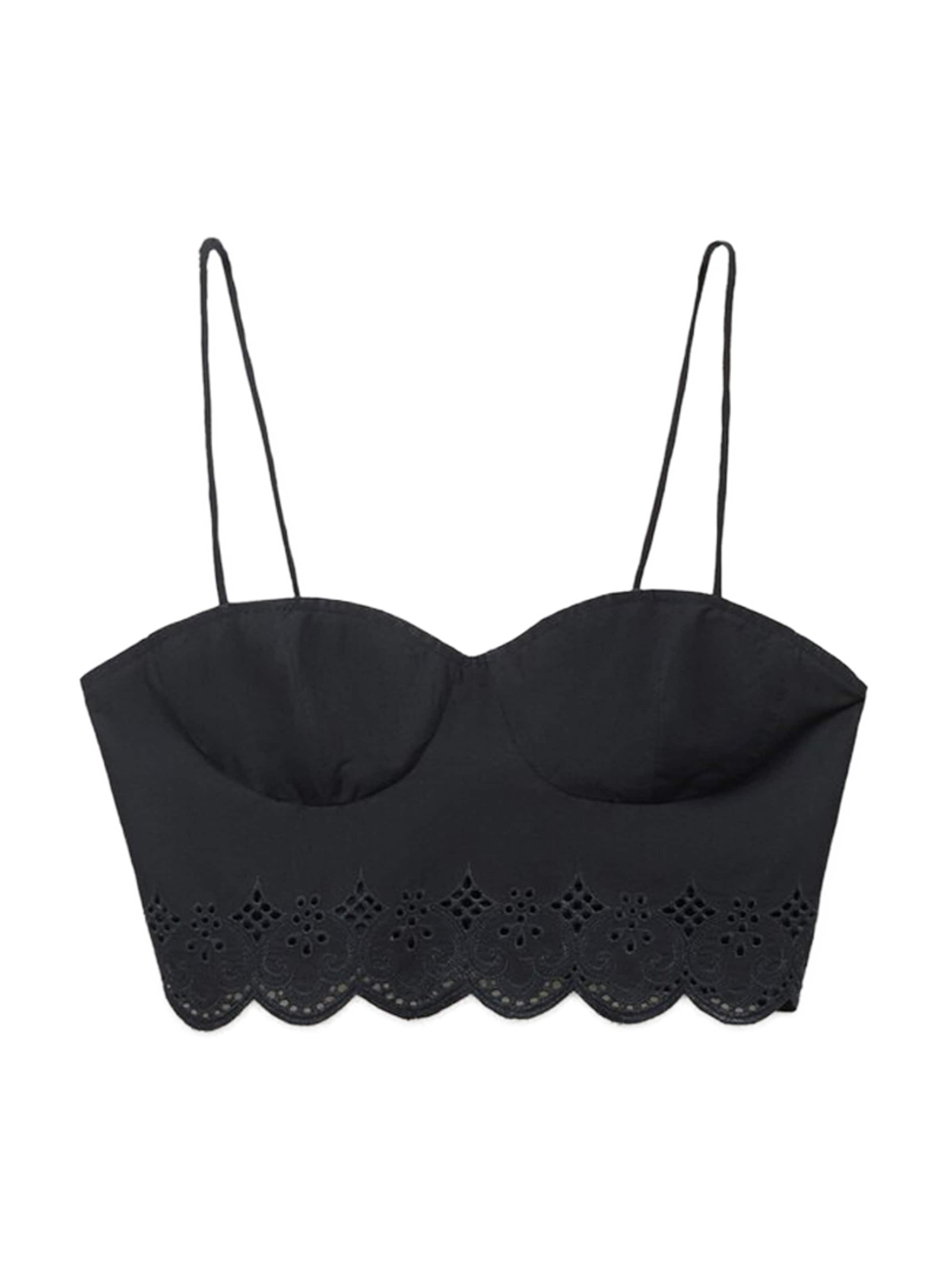 MANGO Top 'LUISA' in Black: front