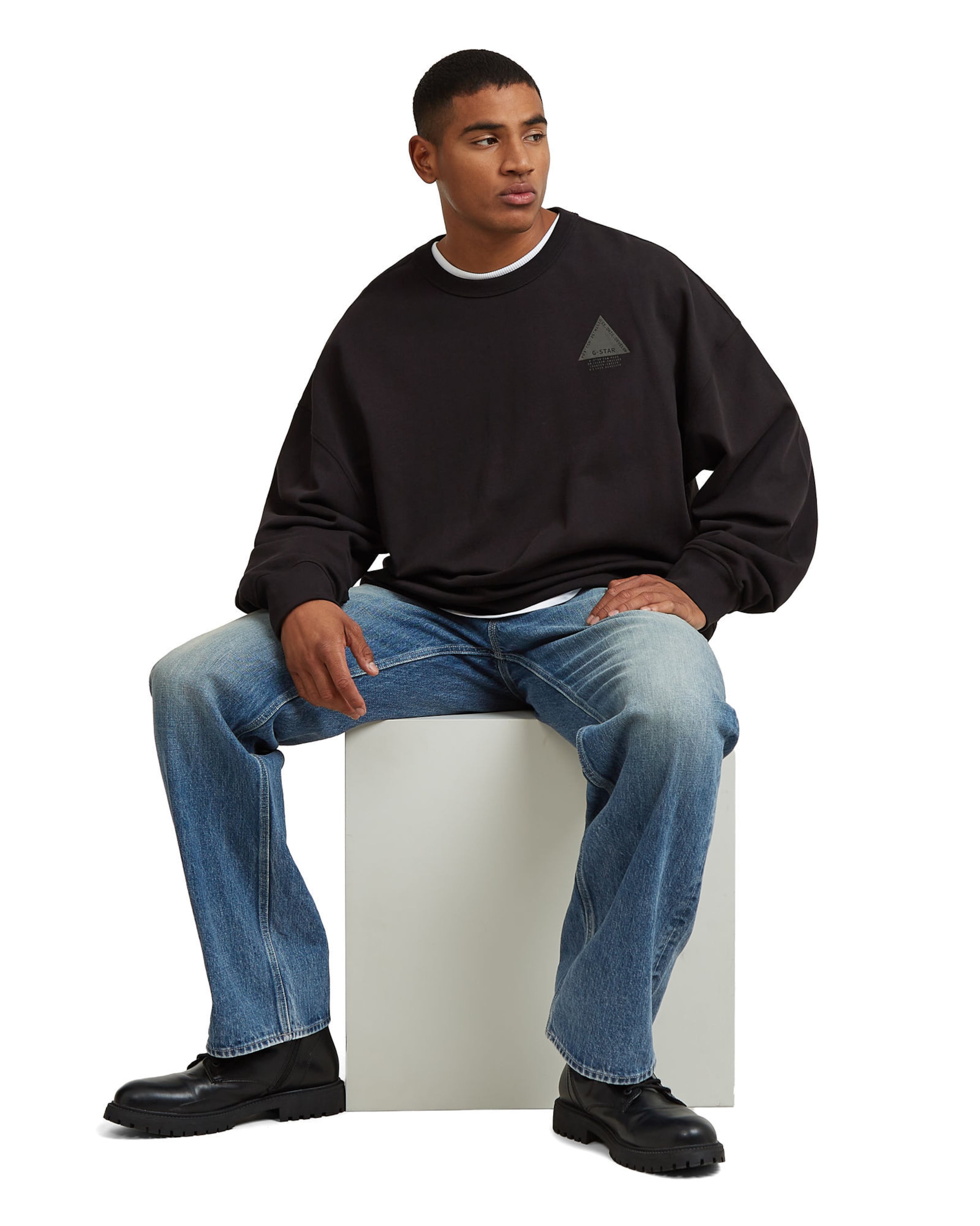 Regular Jean 'Deeggie Relaxed Straight Jeans' G-STAR en bleu