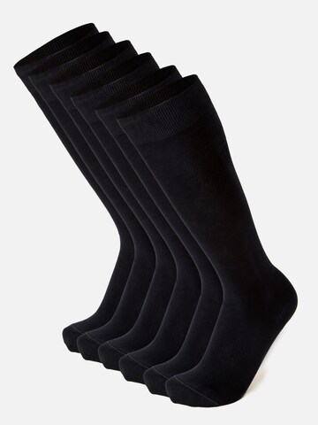 Ciocca Knee High Socks in Black: front