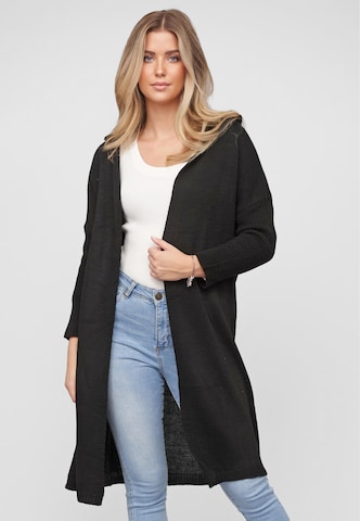 Cloud5ive Gebreide mantel in Zwart: voorkant