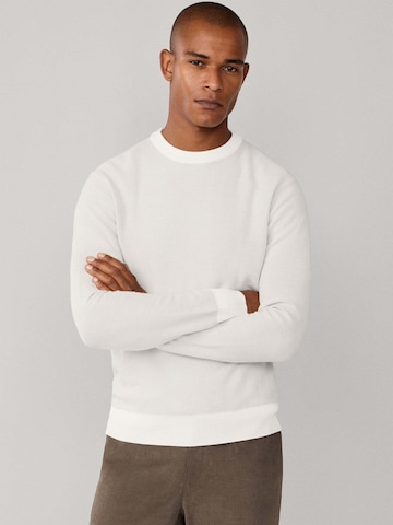 Hackett London Pullover 'Honeycomb' in Weiß: Vorderseite