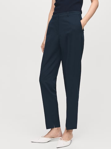 MANGO Szabványos Ráncos nadrág 'BOREAL' - kék: elől