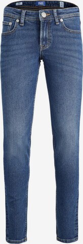 Skinny Jean 'Liam' Jack & Jones Junior en bleu : devant