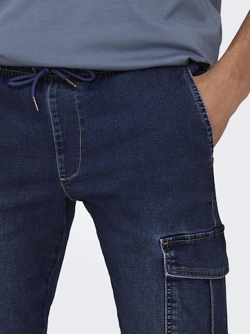 Only & Sons - Slimfit Pantalón vaquero cargo 'WEFT' en azul