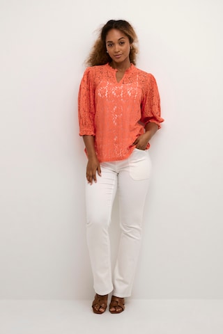 Cream Bluse 'Kaspis' in Orange