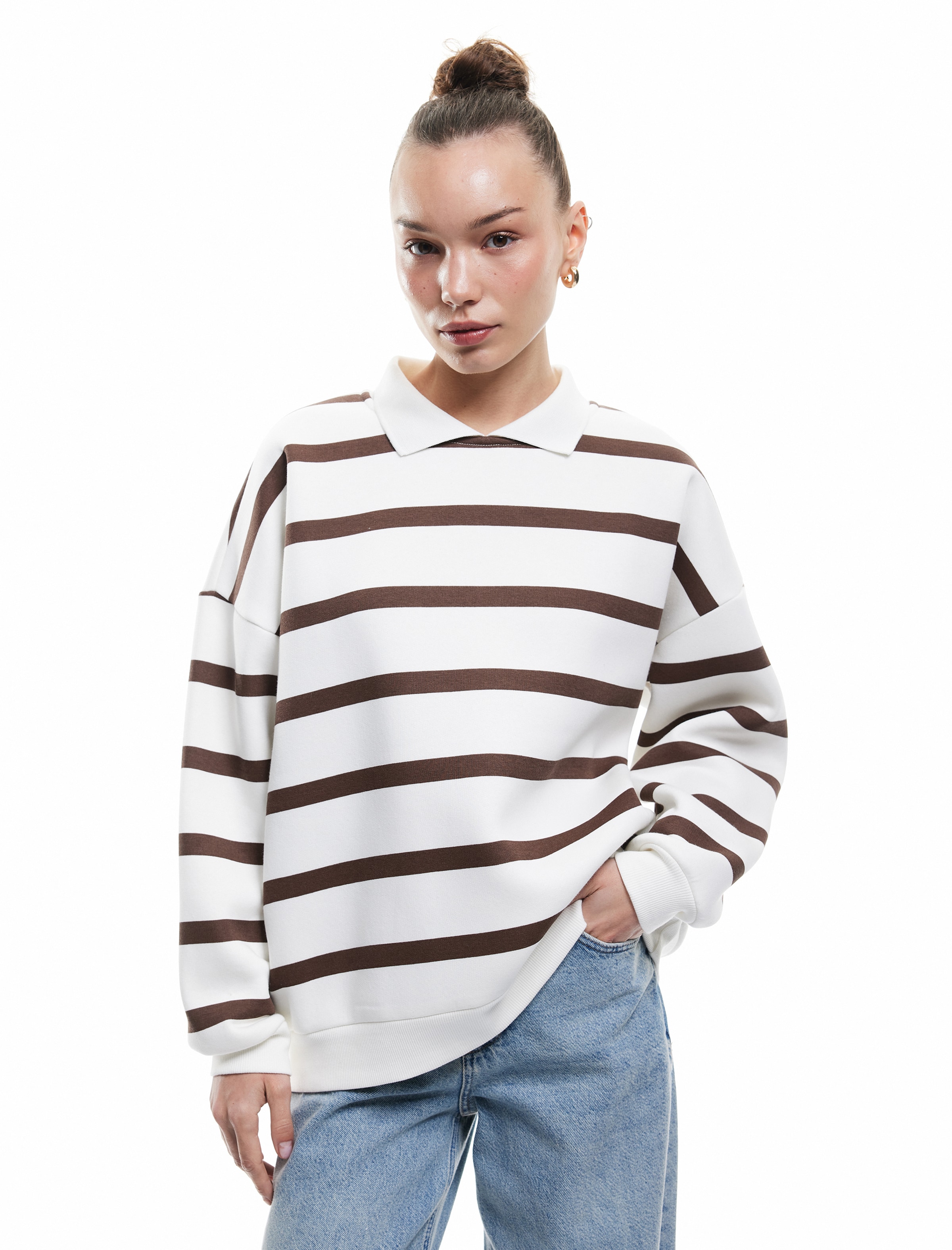 Koton Sweatshirt in Brown: front