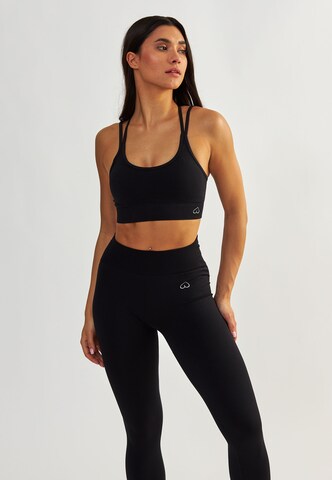 BeShaped Bralette Sports bra 'Opschieten' in Black: front