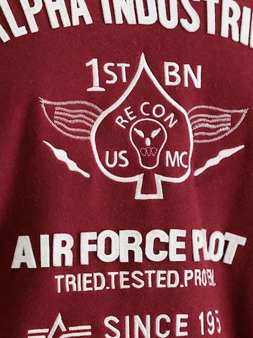 ALPHA INDUSTRIES Overgangsjakke 'Varsity Air Force' i rød
