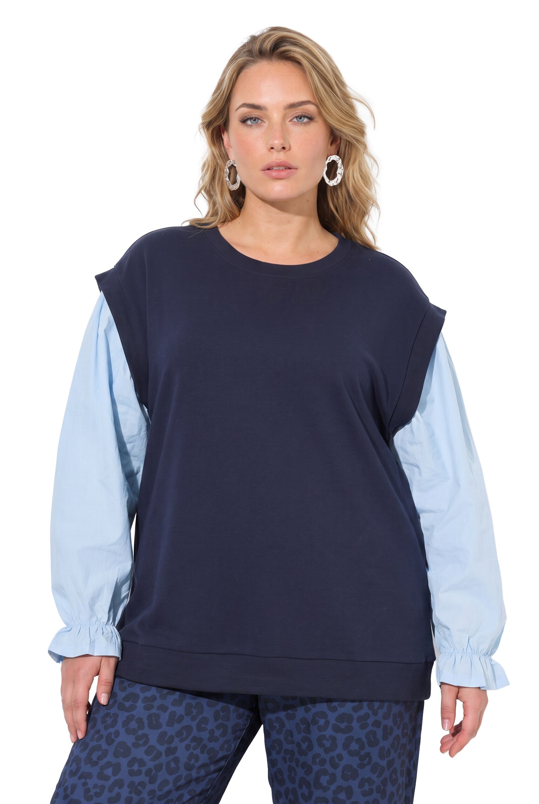MIAMODA Sweatshirt in Blauw: voorkant