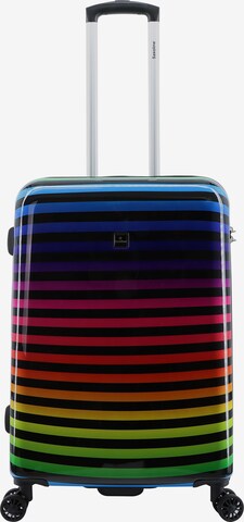 Saxoline Suitcase 'Color Strip' in Mixed colors: front