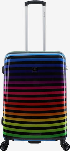 Saxoline Suitcase 'Color Strip' in Mixed colors: front