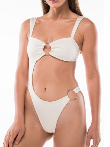 Bandeau Maillot de bain 'Sirena' Acuarela Brand en blanc