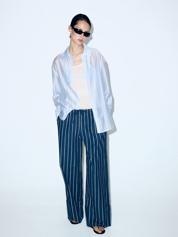 MANGO Wide Leg Hose 'APRIL' in Blau