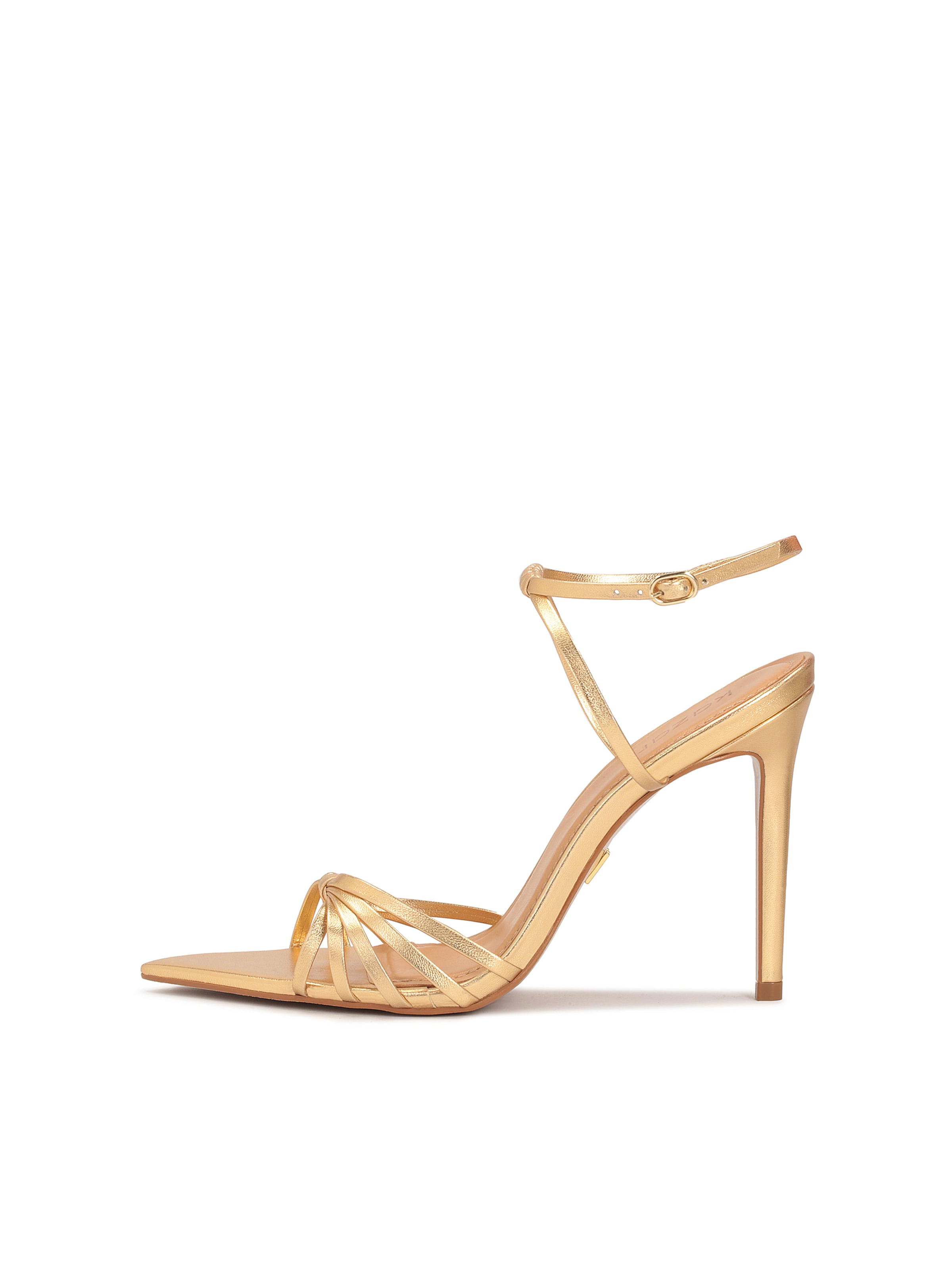 Sandale cu baretă de la Kazar pe auriu: față