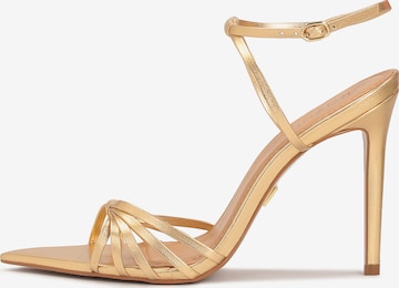 Kazar Strap Sandals in Gold: front