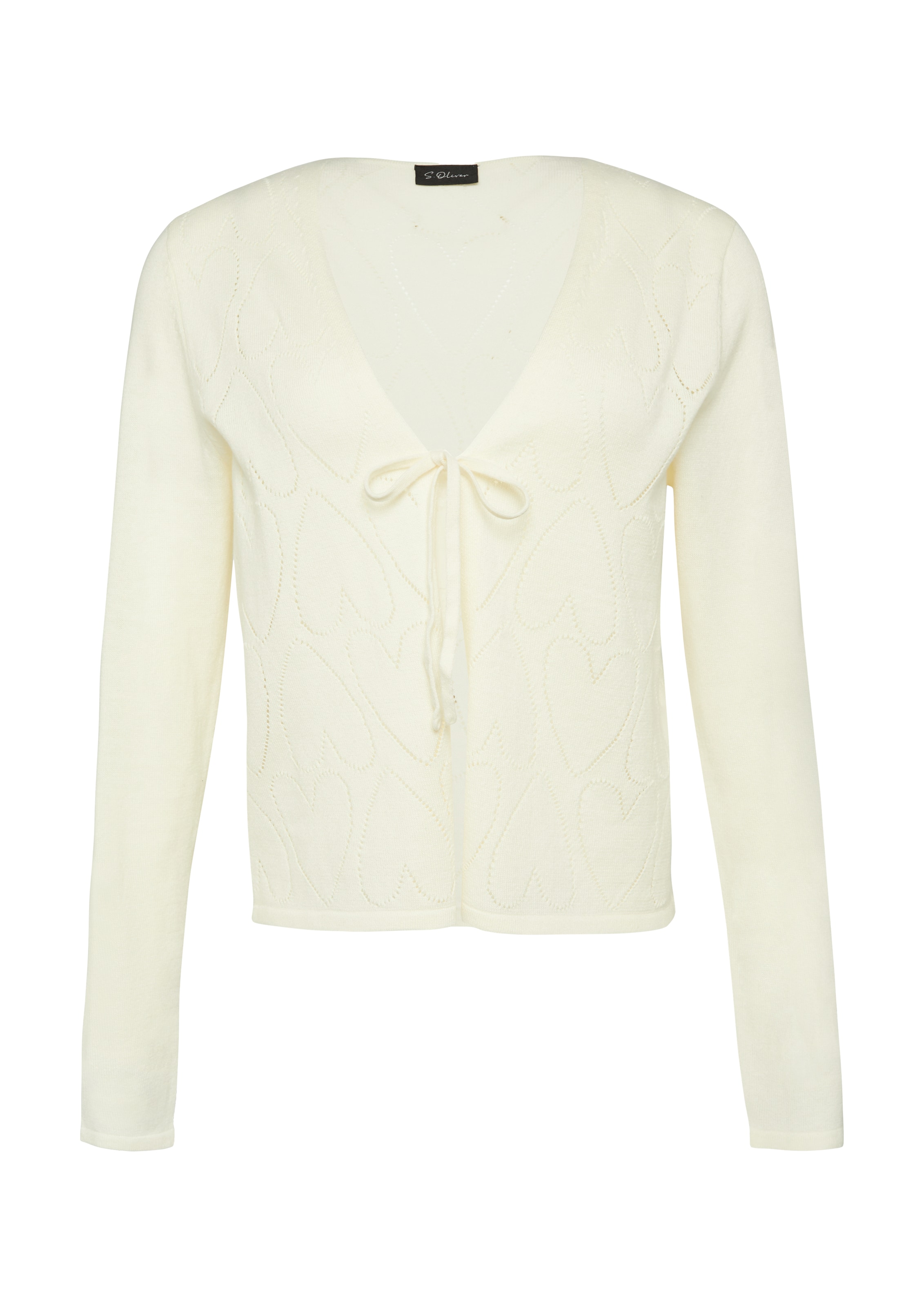 s.Oliver BLACK LABEL Gebreid vest in Beige: voorkant