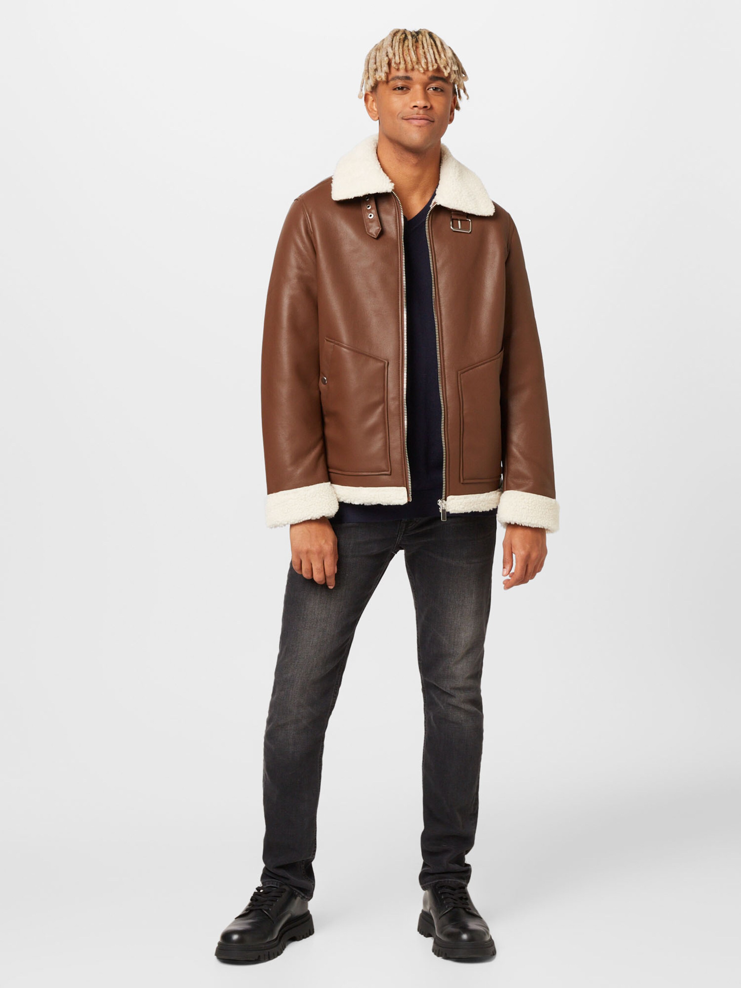 Burton mens leather jacket shop
