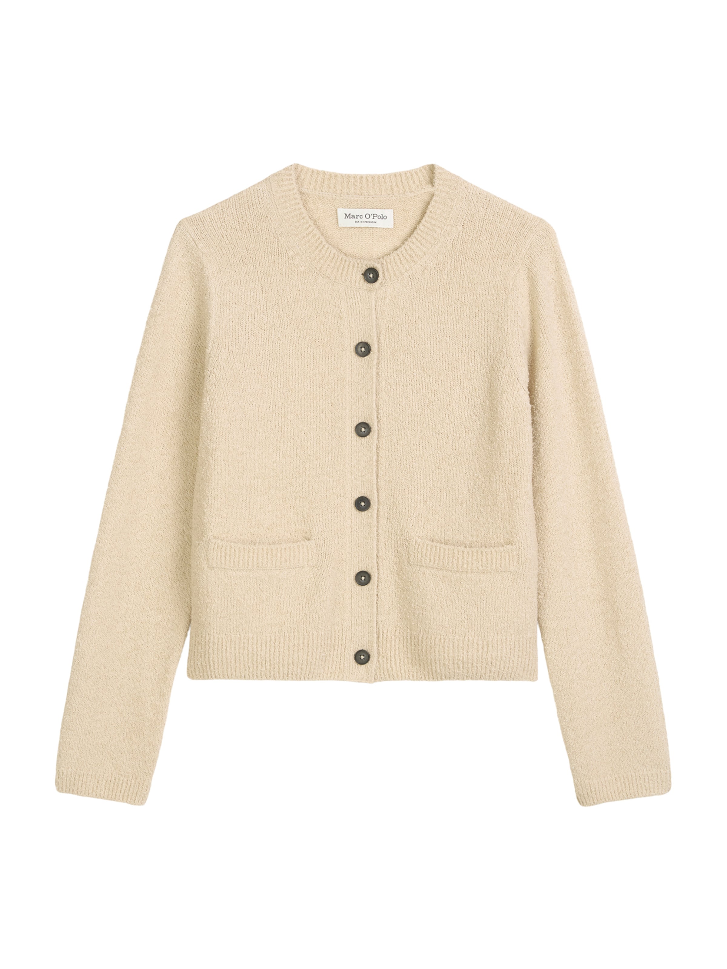 Marc O'Polo Πλεκτή ζακέτα σε μπεζ: μπροστά