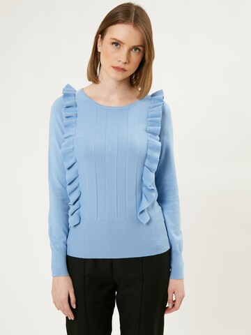 Influencer Pullover in Blau: predná strana