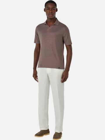Regular Pantalon à plis Boggi Milano en blanc