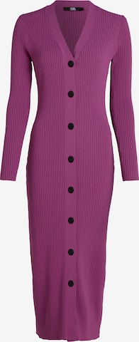 Karl Lagerfeld Úpletové šaty – fialová: přední strana