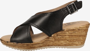 JANA Strap Sandals in Black