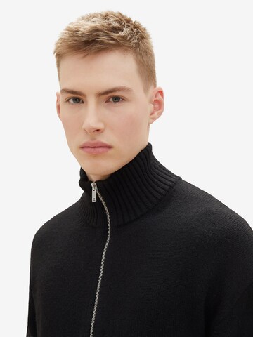 TOM TAILOR DENIM Pullover in Schwarz