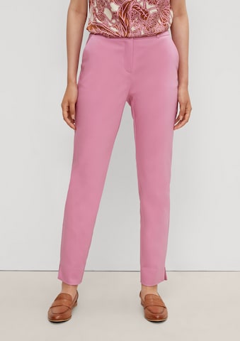 COMMA Slimfit Chinohose in Pink: Vorderseite