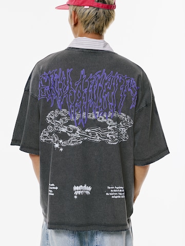 Pull&Bear Shirt 'STWD' in Black: front