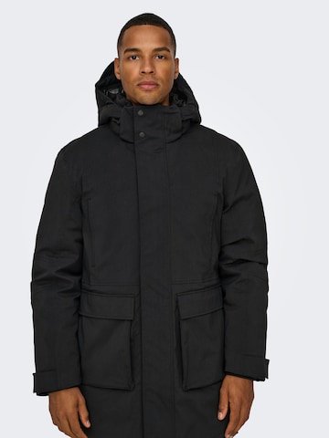 Only & Sons Winterparka 'ONSPRIME' in Zwart