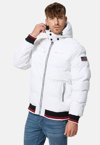 Veste d’hiver 'Marlon' INDICODE JEANS en blanc : devant