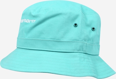 Carhartt WIP Chapeaux 'Script' en turquoise / blanc, Vue avec produit