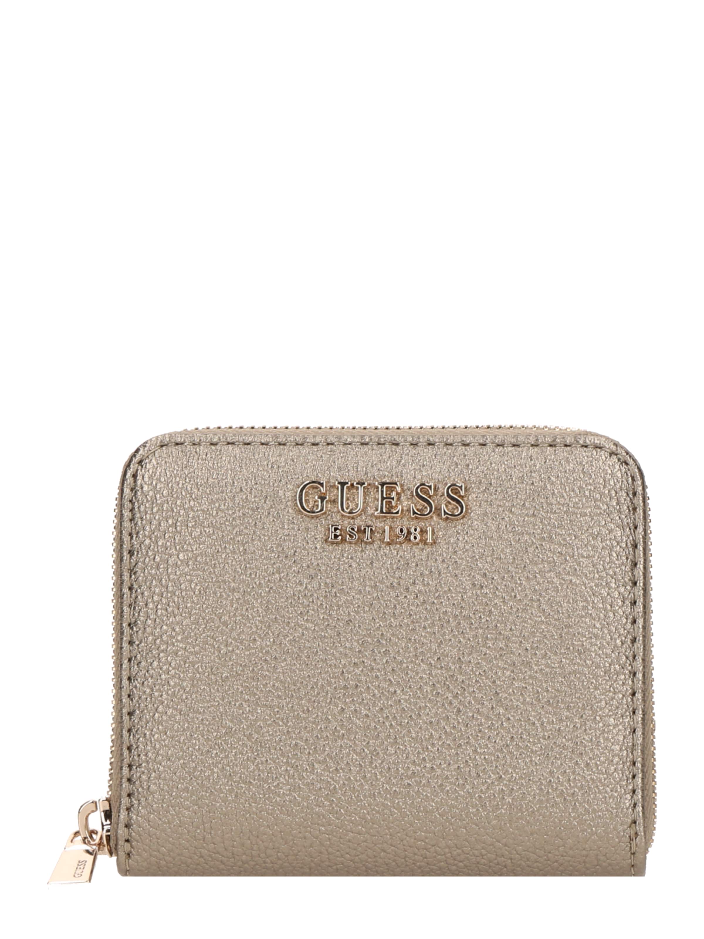 Portofel 'LAUREL II SLG SMALL ZIP AROUND' de la GUESS pe auriu: față
