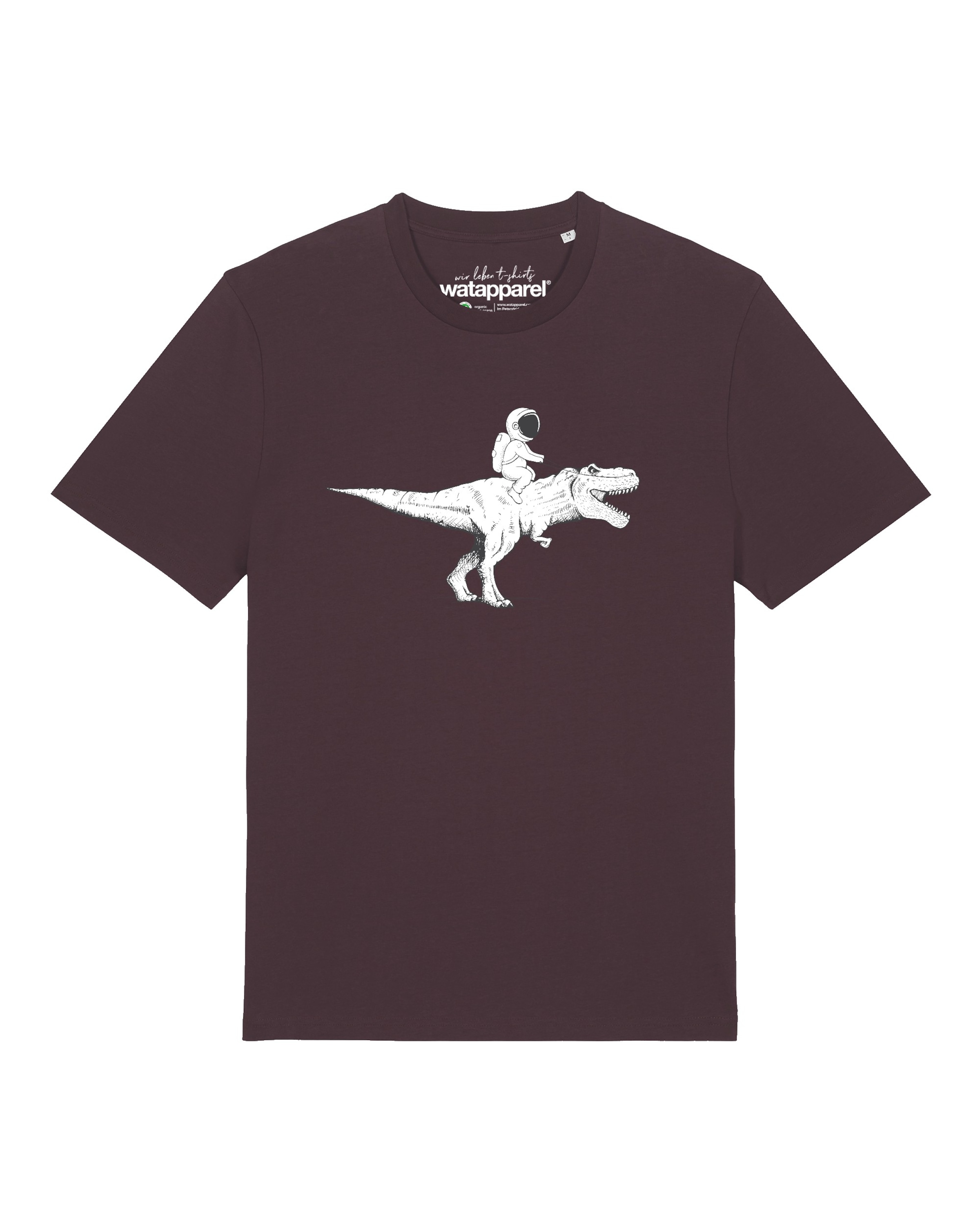 T-Shirt 'Astronaut On T-Rex' Watapparel en rouge : devant