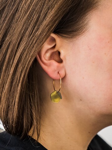Boucles d'oreilles 'Alice' Fräulein Wunder en vert : devant