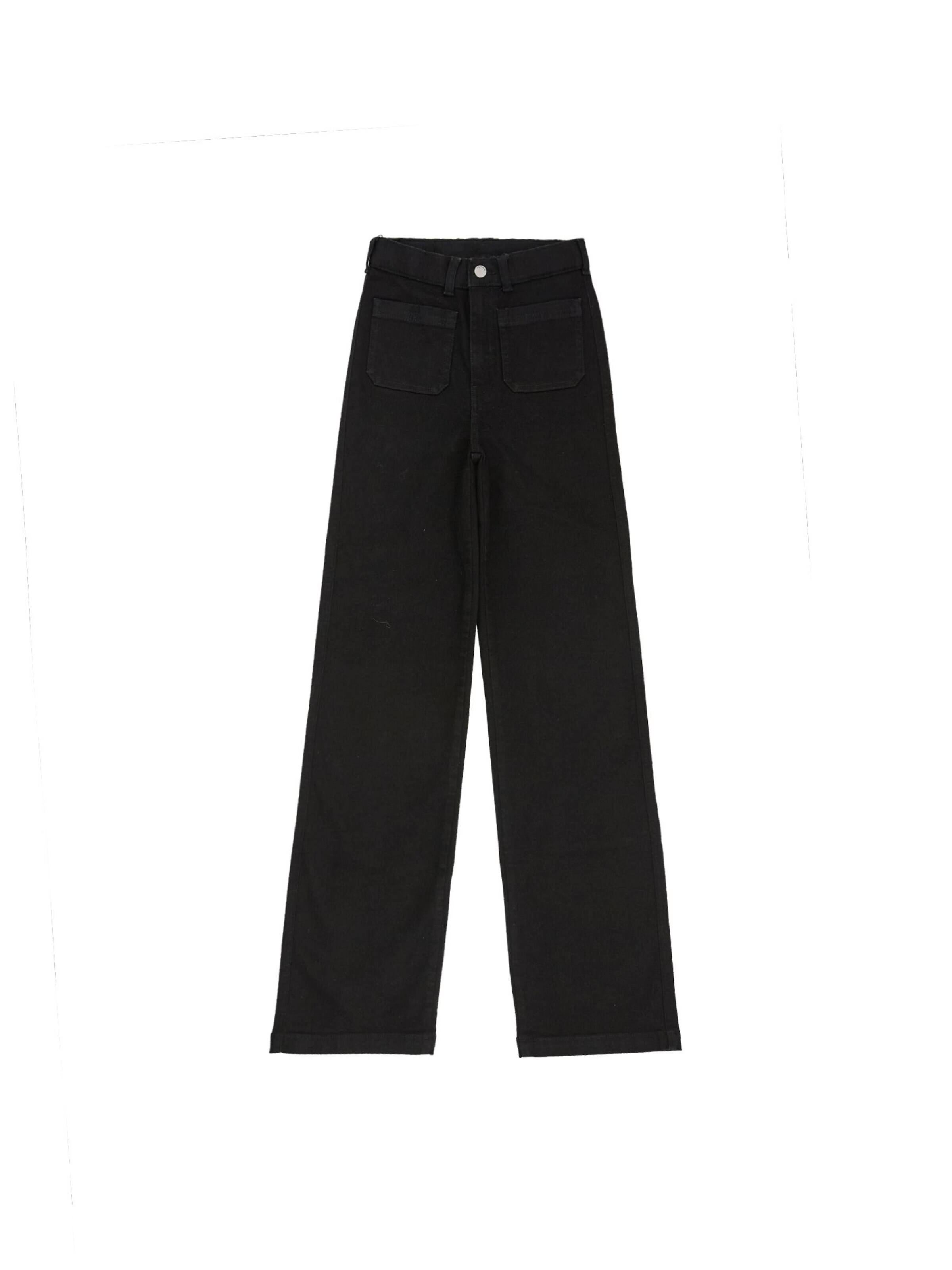 Dr. Denim Jeans 'Moxy High Straight Patch Pocket'‌‌ in 25/32 in black denim, Produktansicht